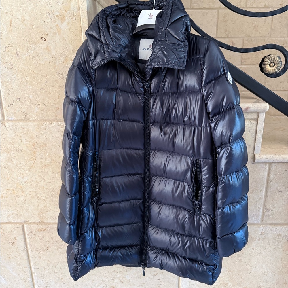 Moncler Shiny Black Quilted Down Jacket
